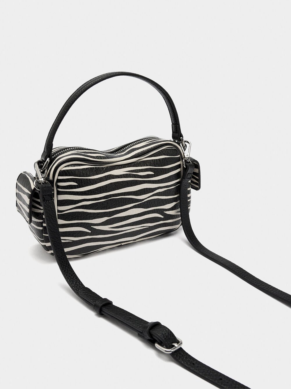 Printed crossbody bag with animal print