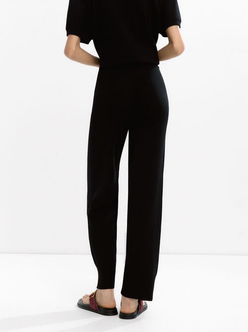 Pantalon en maille avec taille élastique
