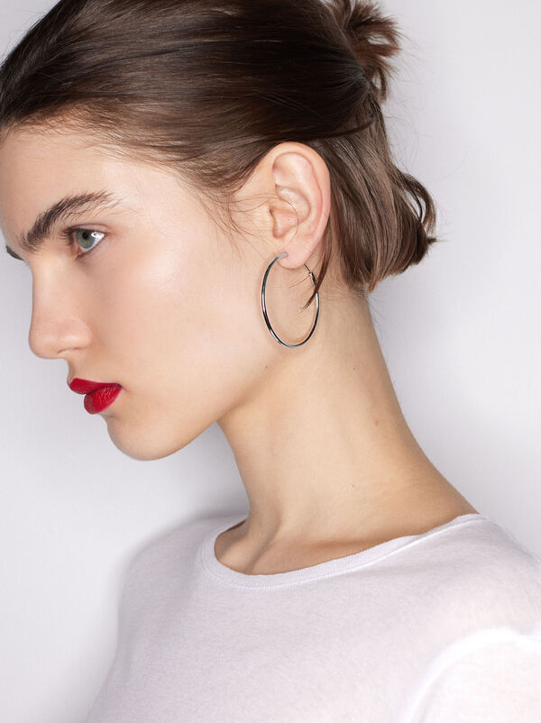 Short 925 silver hoop earrings