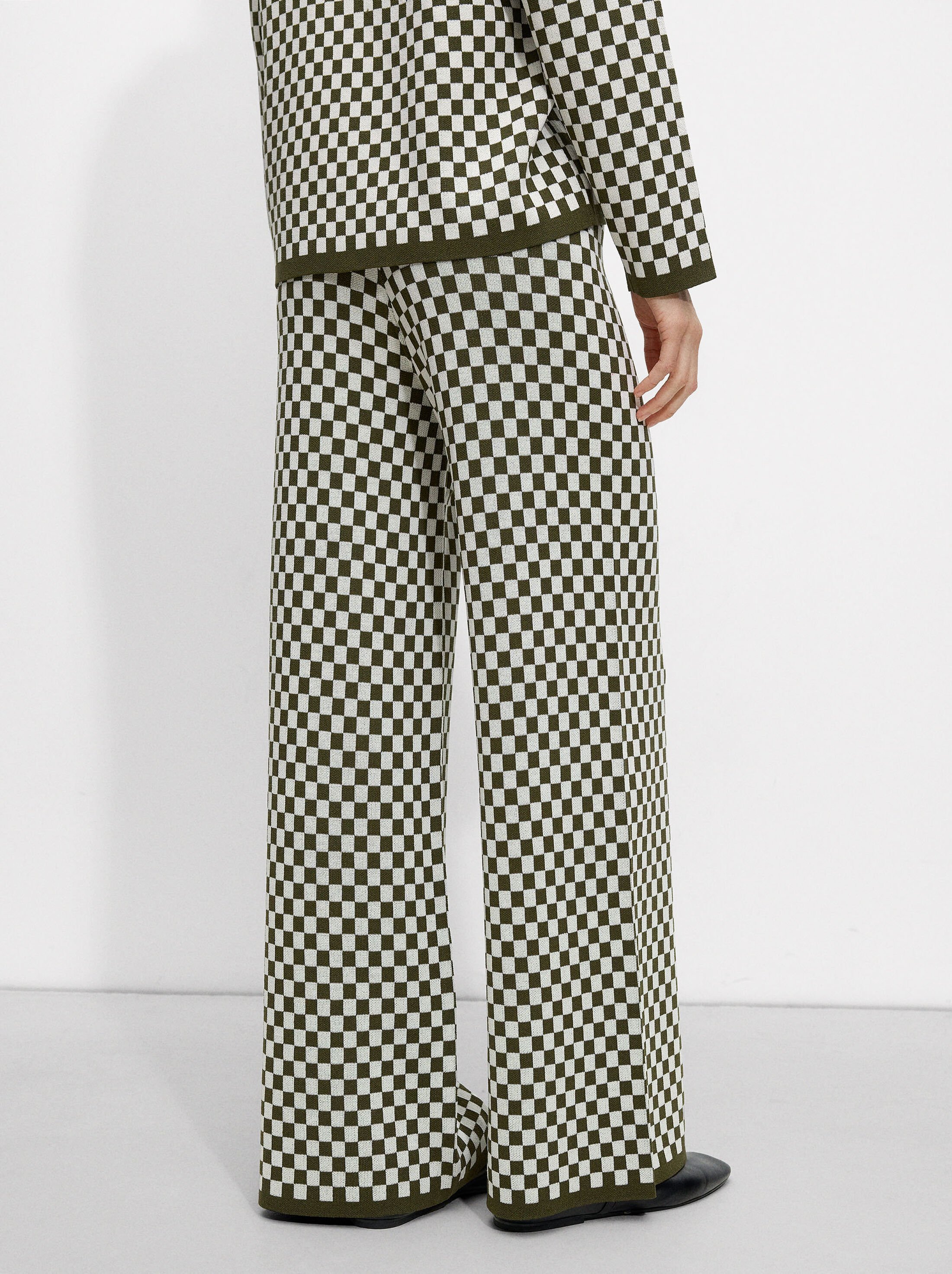 Jacquard knit trousers image number 3.0