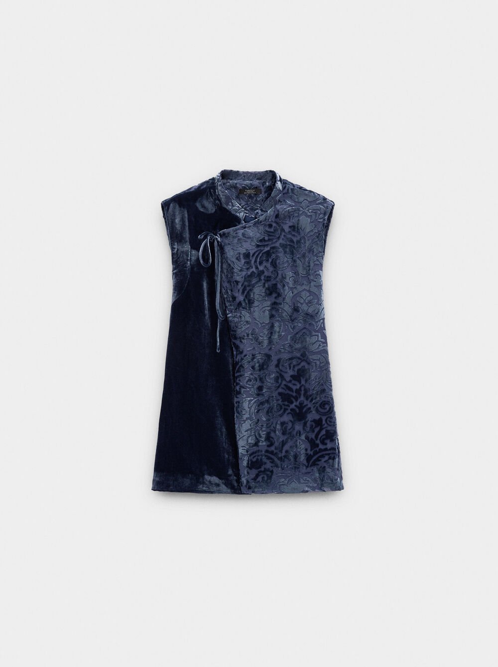 Jacquard-Top mit Überlappung