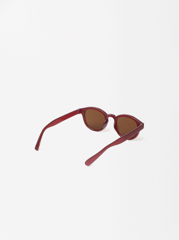 Round Sunglasses , Bordeaux, hi-res
