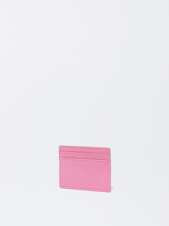 Plain Card Holder, Pink, hi-res
