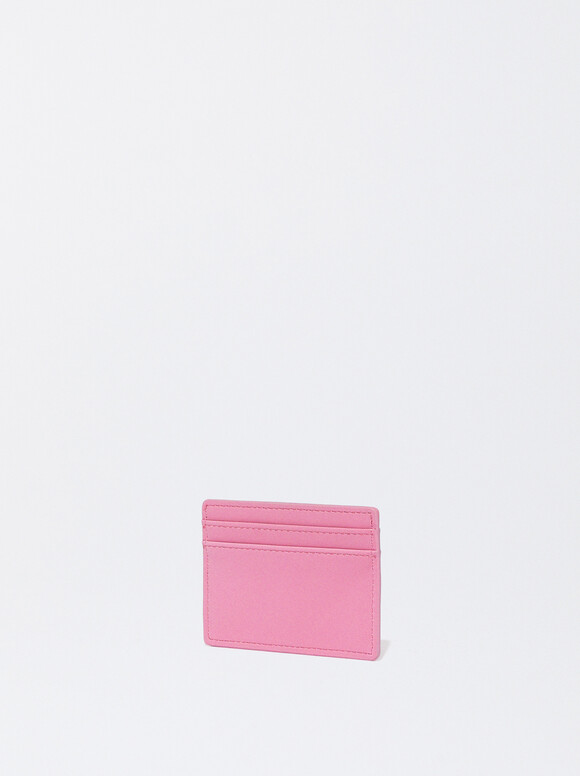 Plain Card Holder, Pink, hi-res