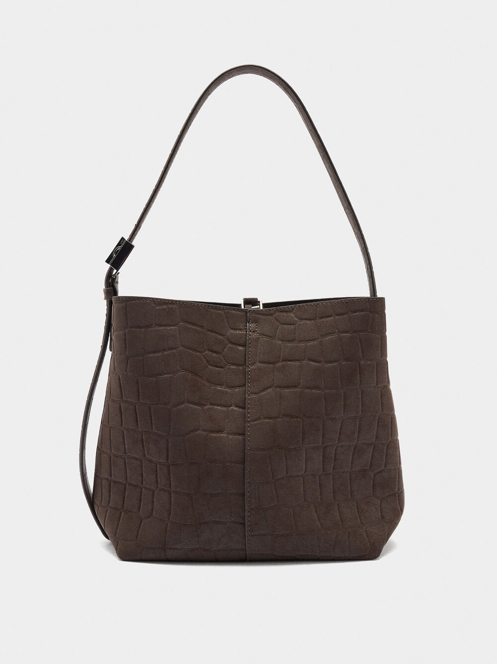 Shoulder bag with animal embossing
