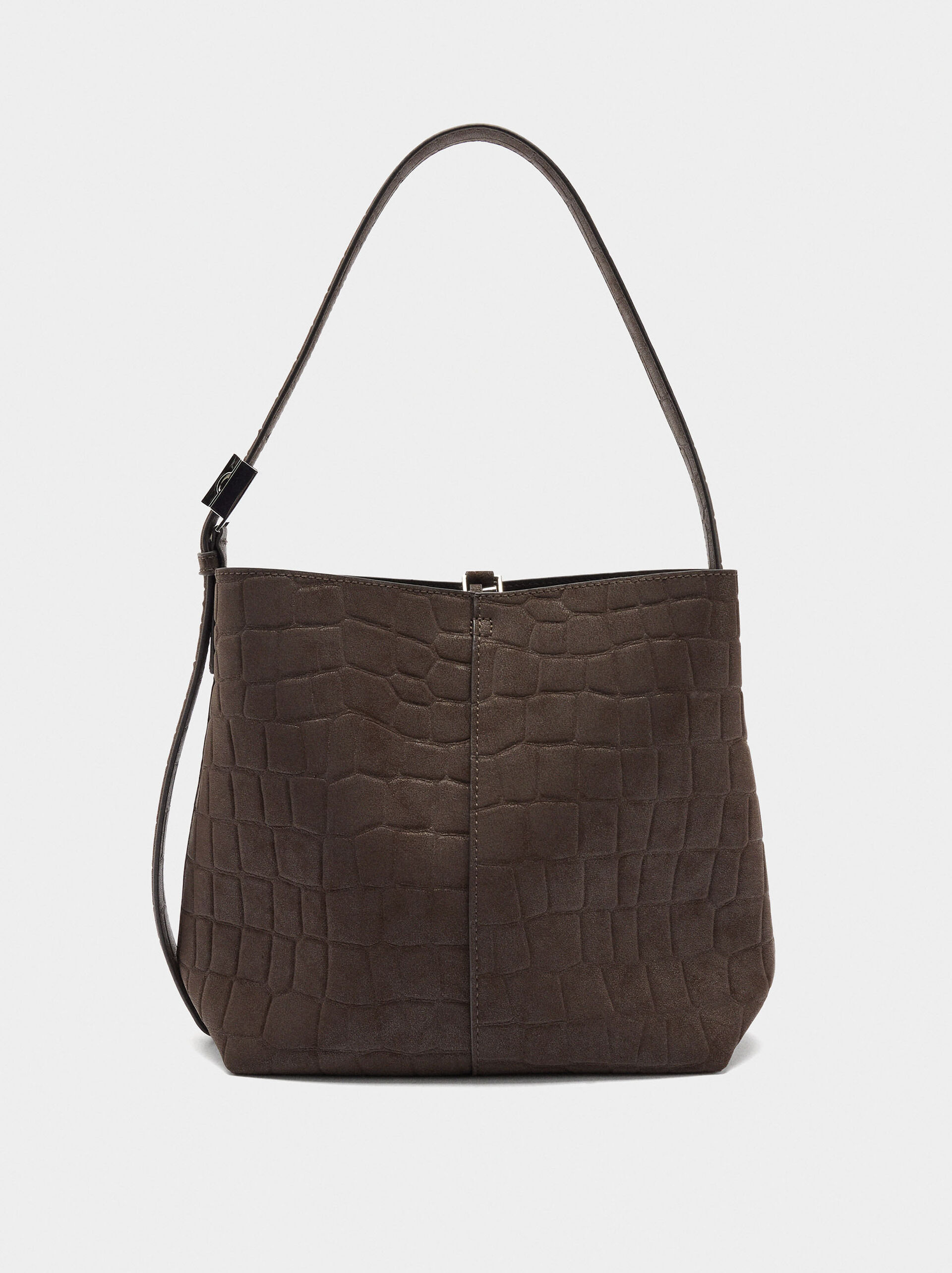 Shoulder bag with animal embossing image number 0.0