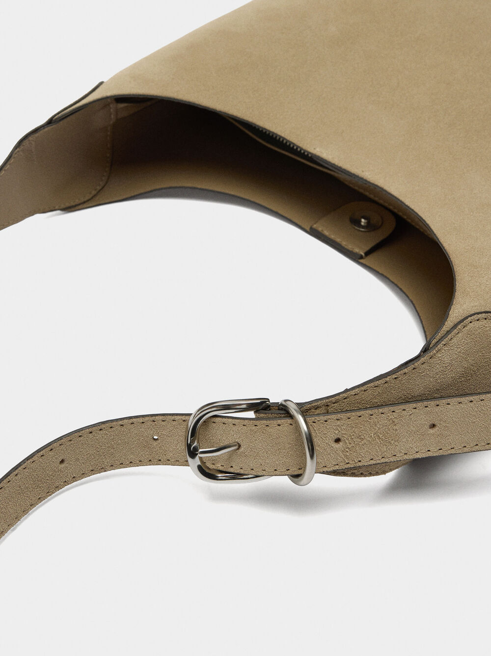 Suede leather shoulder bag