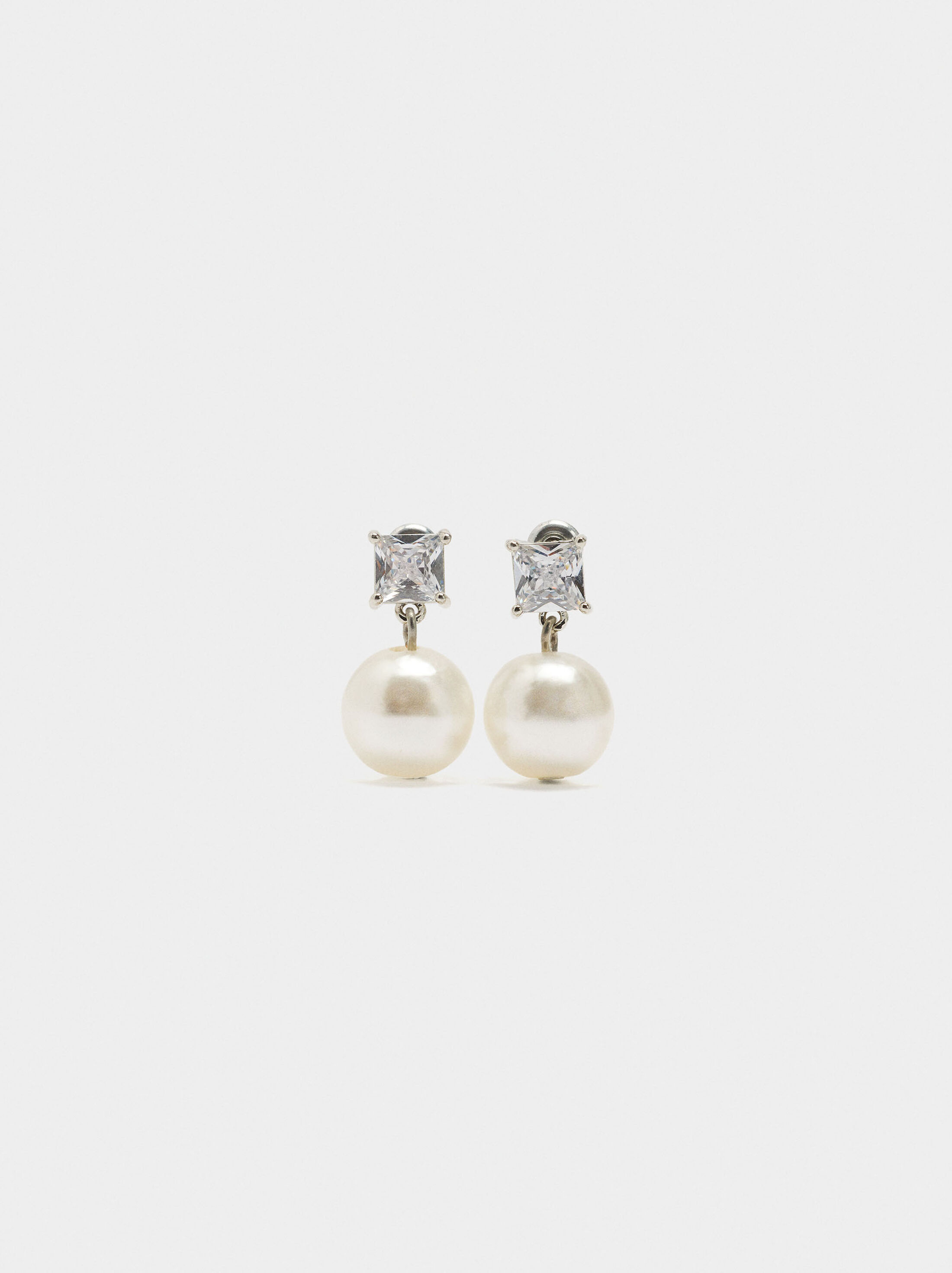 Earrings with crystals and pearls image number 0.0