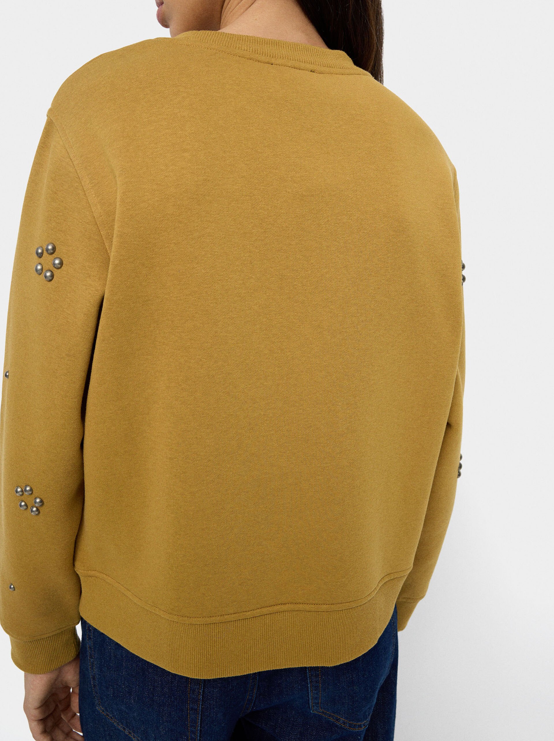 Cotton sweatshirt with applications image number 3.0