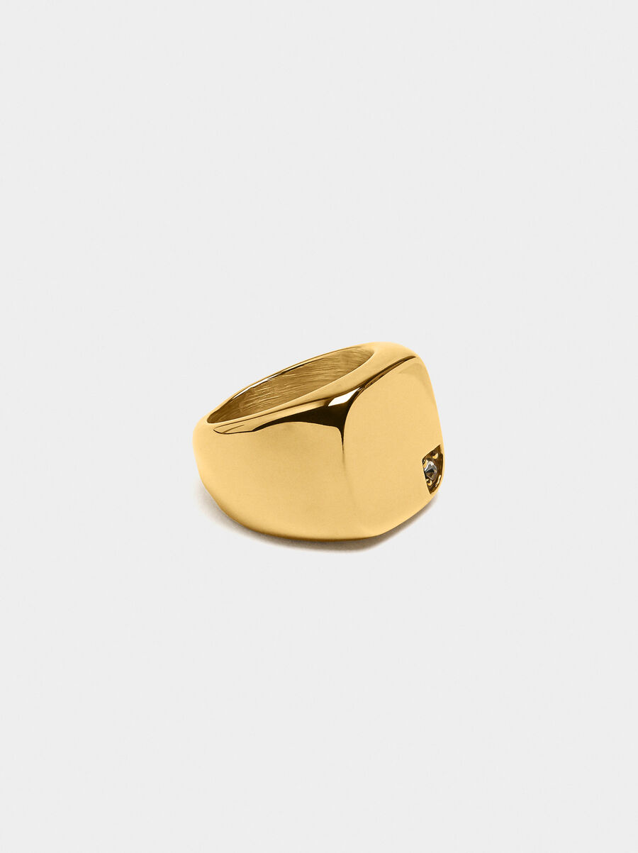 Ring with seal for pinky finger