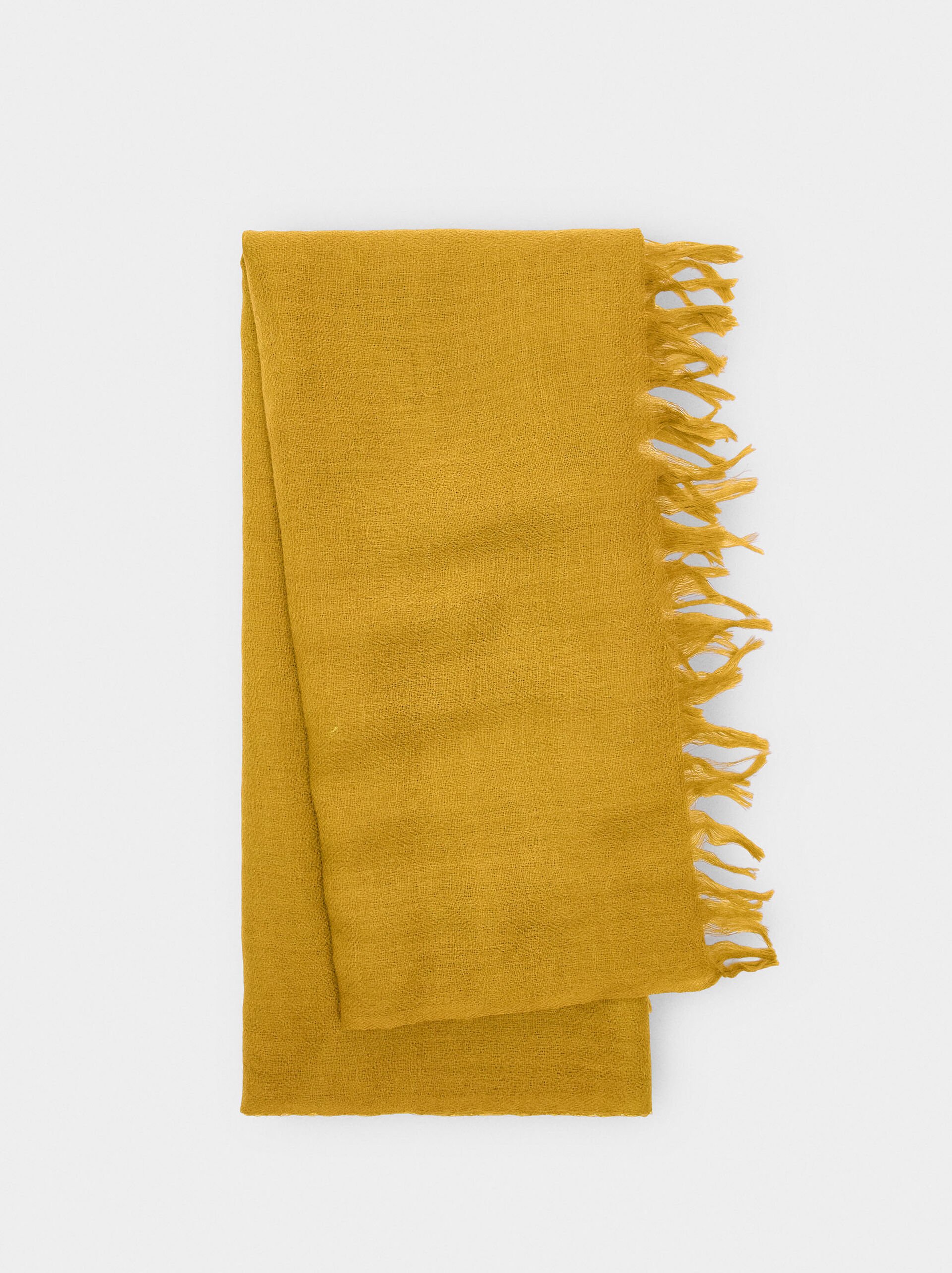 Pashmina en laine avec franges image number 0.0