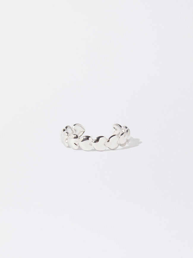 Stainless Steel Ring With Hearts image number 0.0