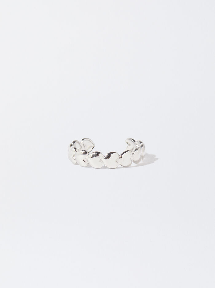 Stainless Steel Ring With Hearts