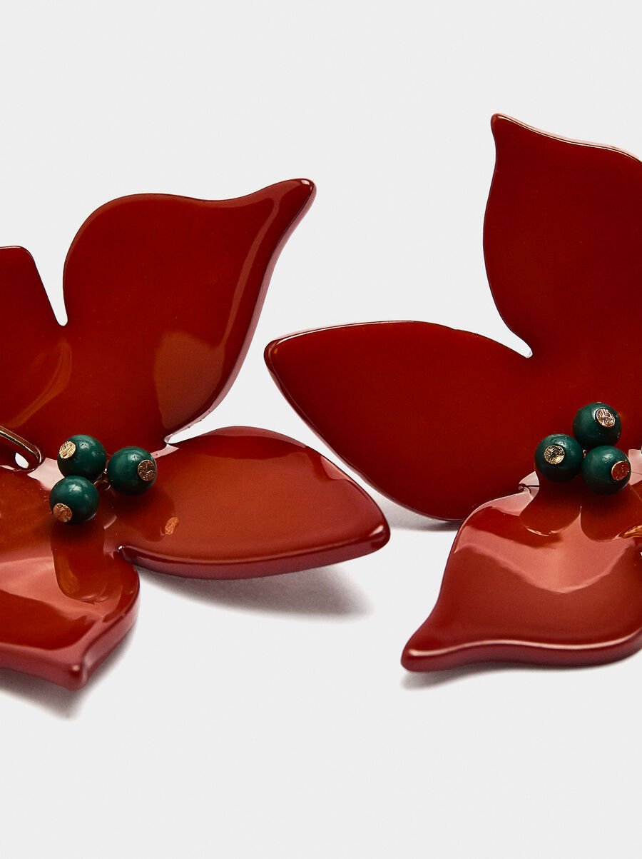 Resin flower earrings