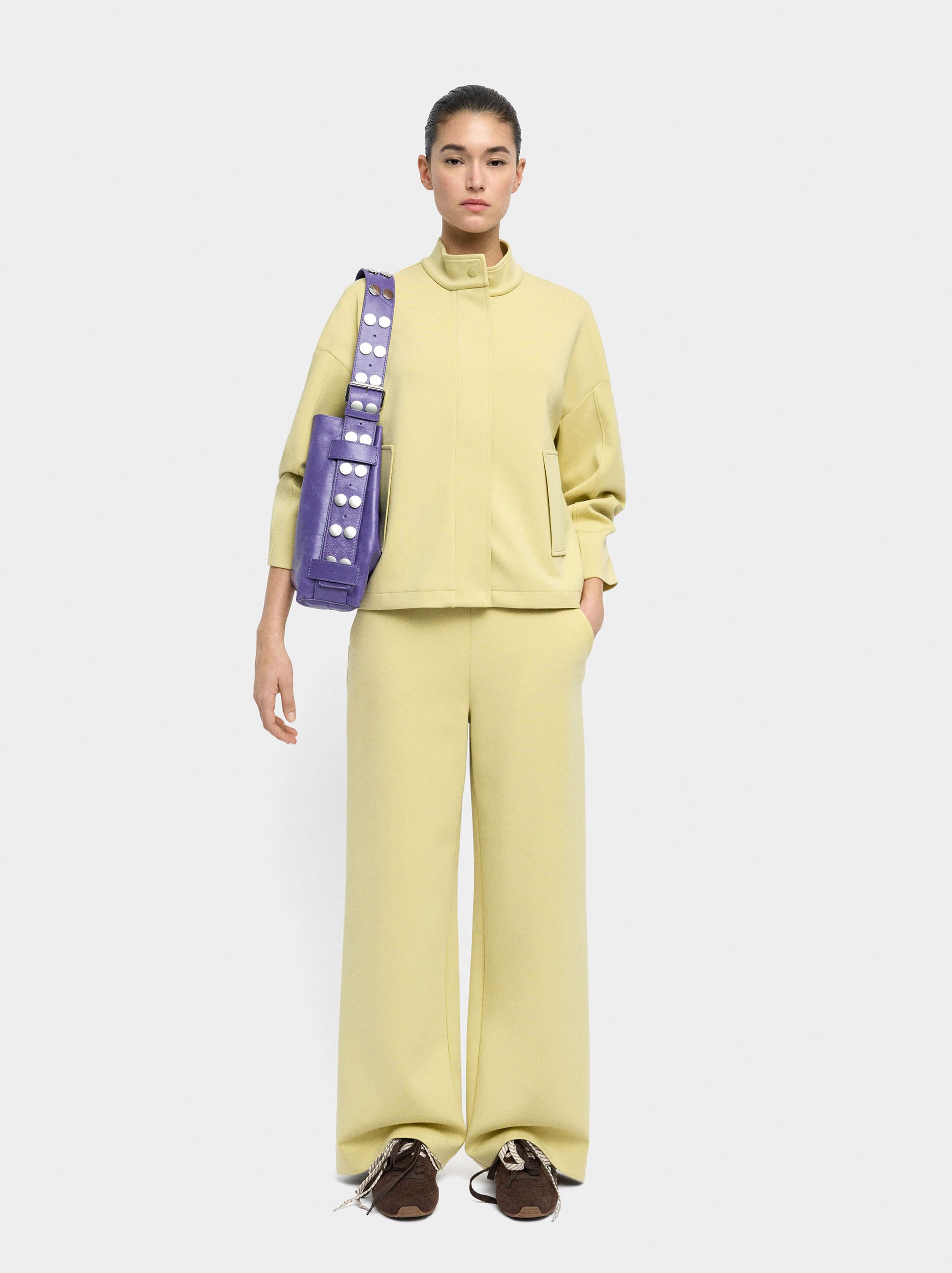 Elastic waist pants with pockets image number 0.0