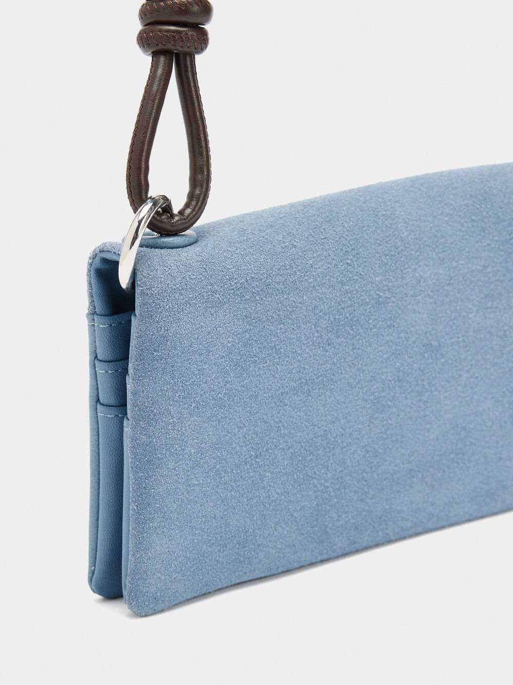 Leather wallet with strap