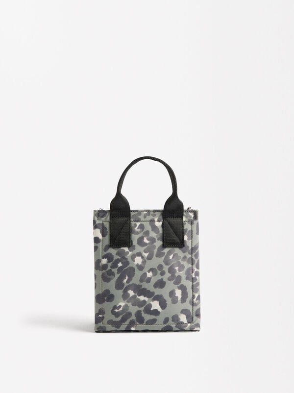 Printed nylon tote bag