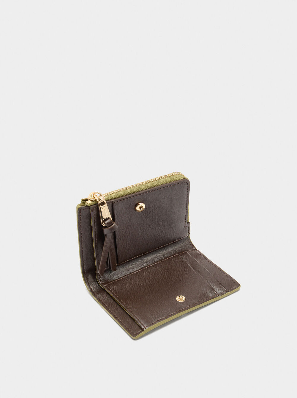 Wallet with suede effect