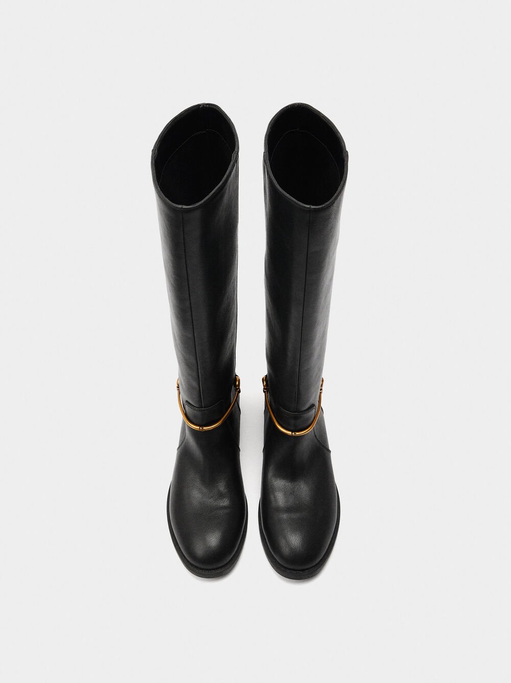 High boots with metallic detail