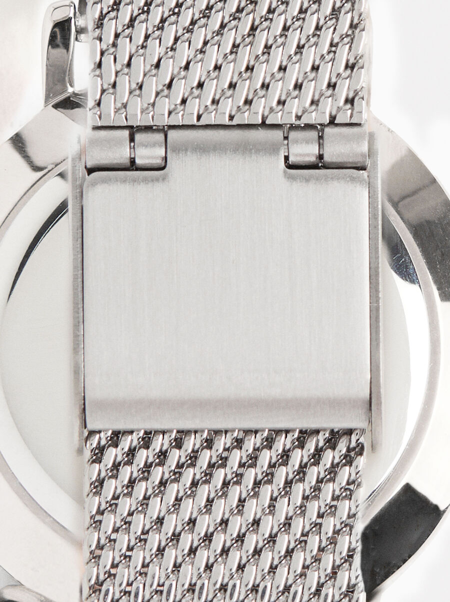 Watch with stainless steel mesh strap