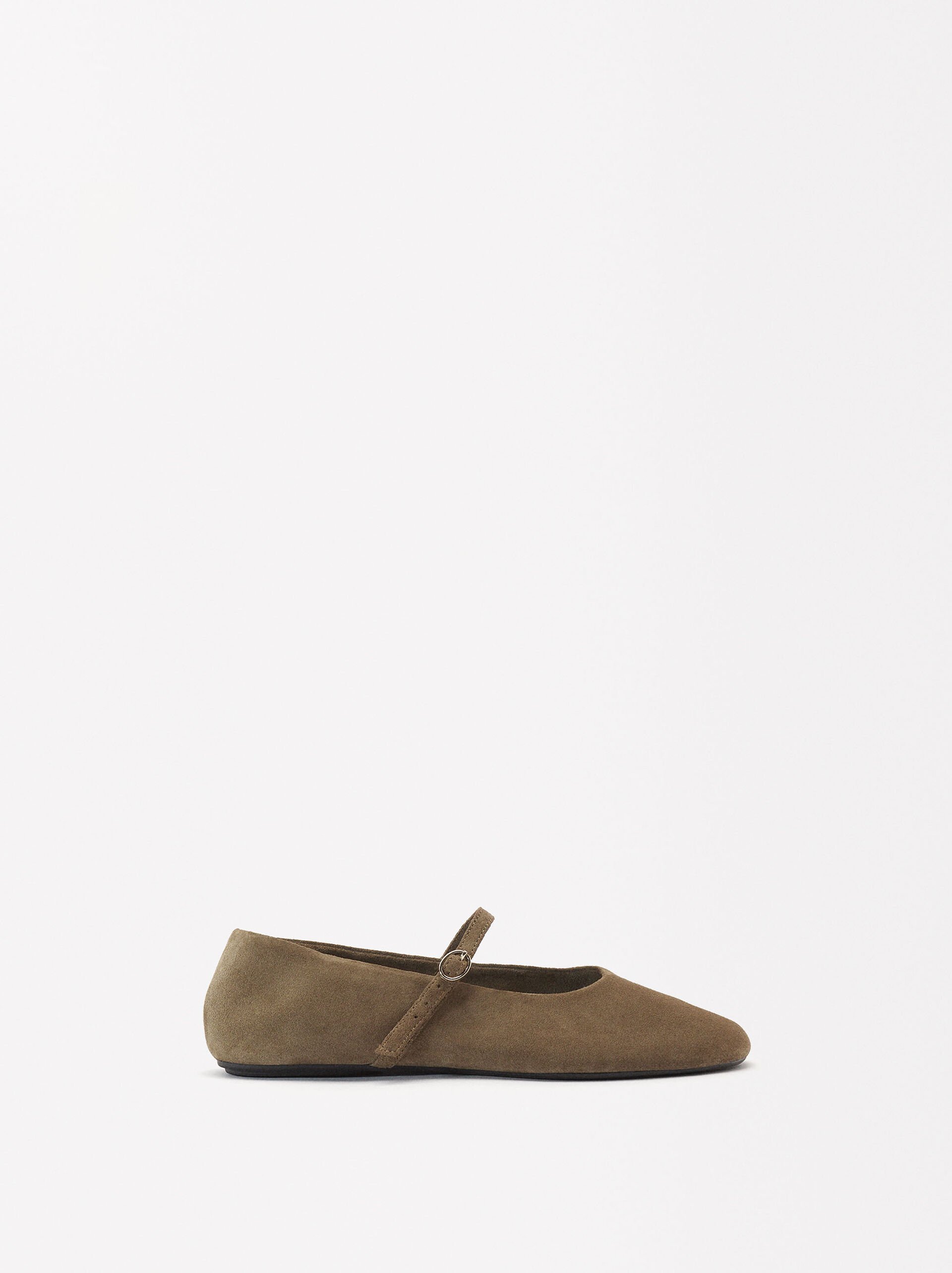Suede Leather Ballerinas image number 2.0