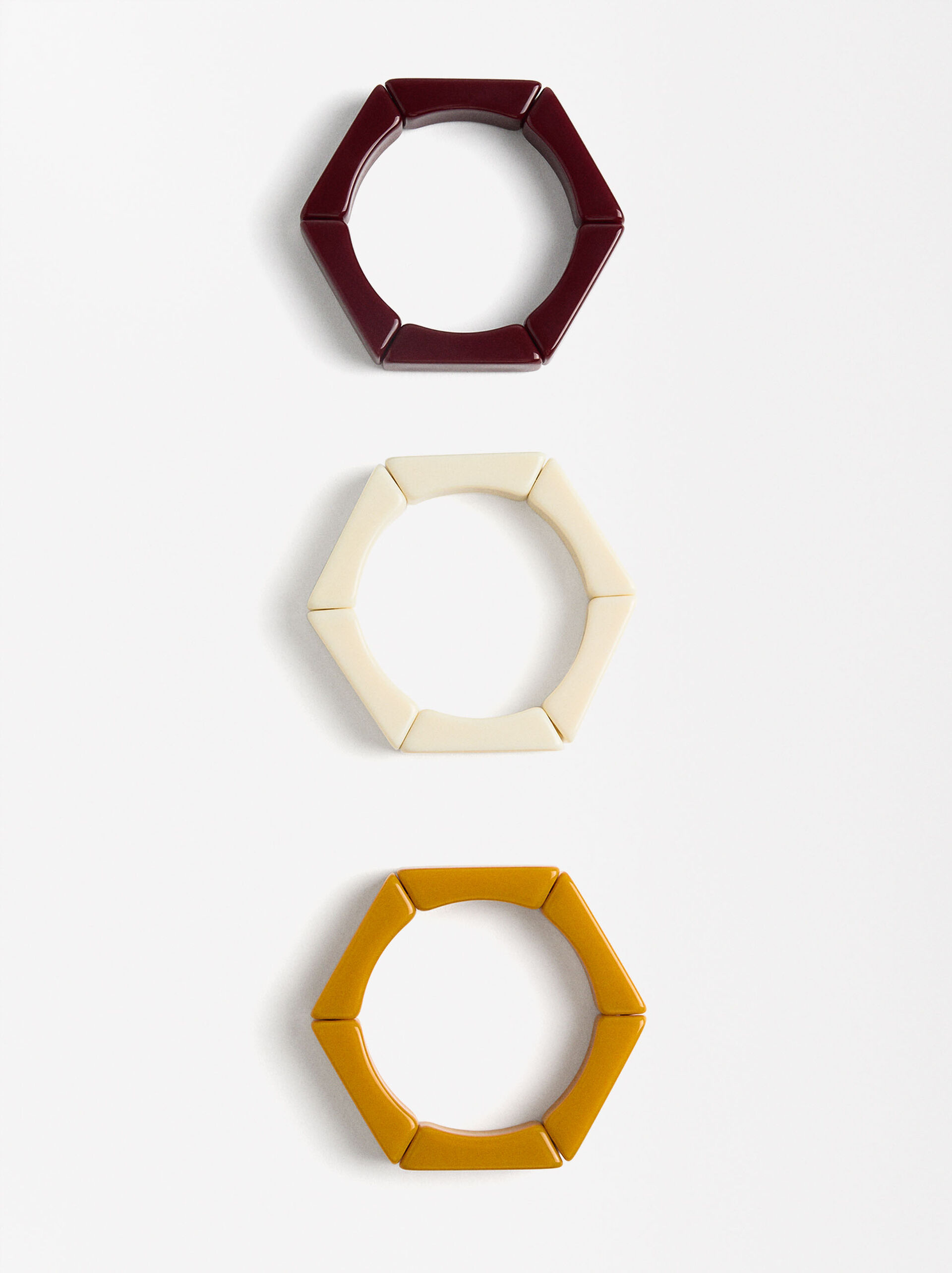 Geometric elastic bracelet set image number 3.0