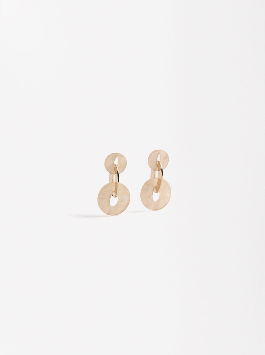 Long pearl hoop earrings