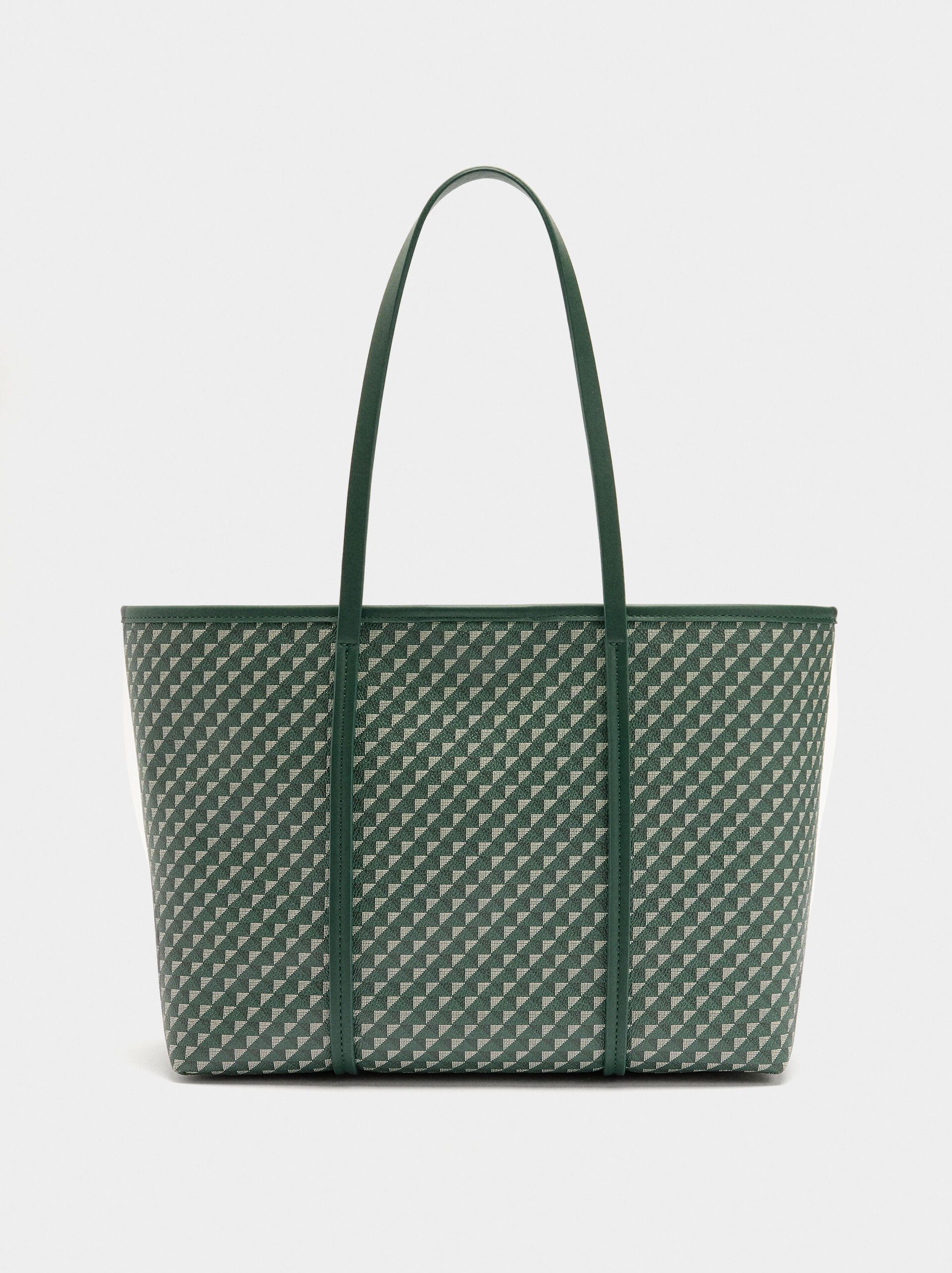 Sac shopper imprimé avec pochette amovible image number 5.0