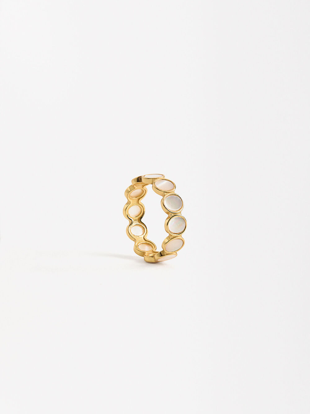 Circle ring with stones - 925 sterling silver