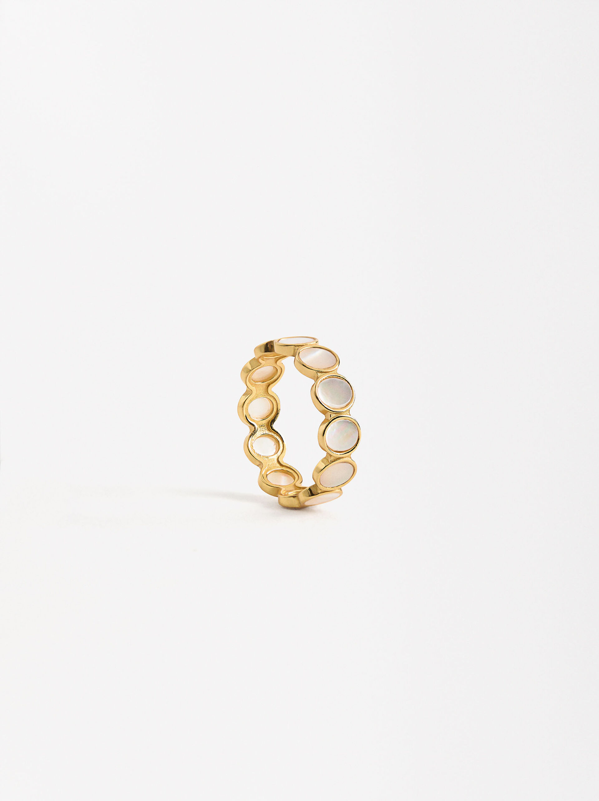 Circle ring with stones - 925 sterling silver image number 2.0
