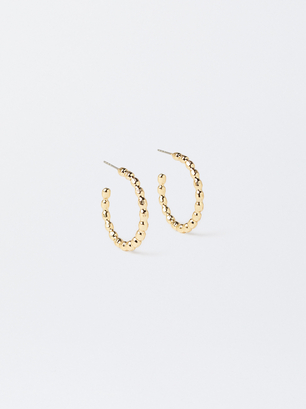 Small Gold Hoop Earrings, Golden, hi-res