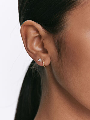 925 Silver Studs With Zirconia image number 1.0