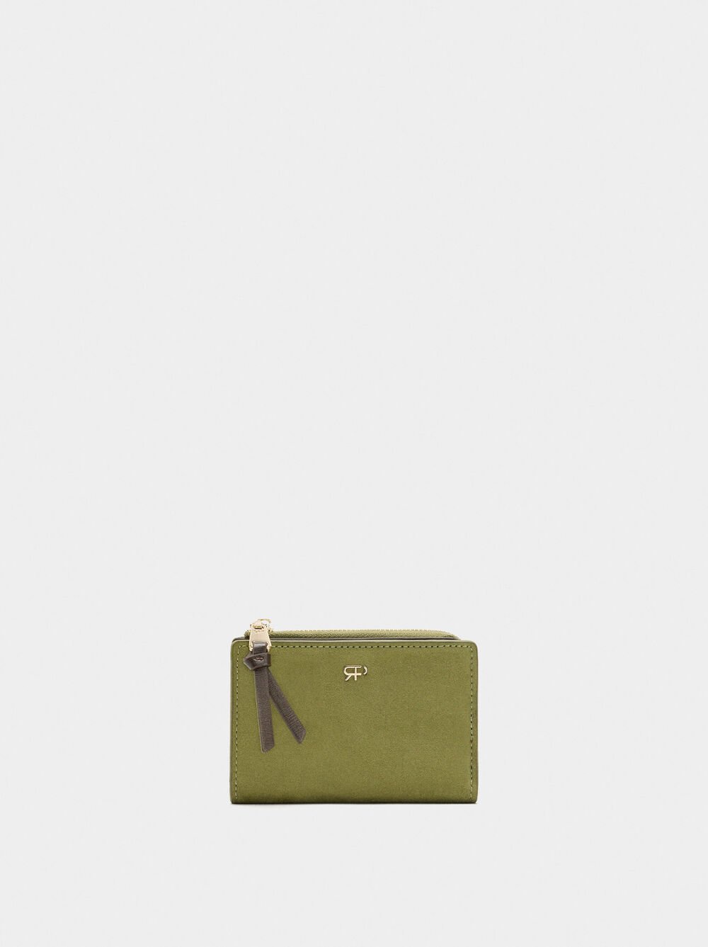 Wallet with suede effect