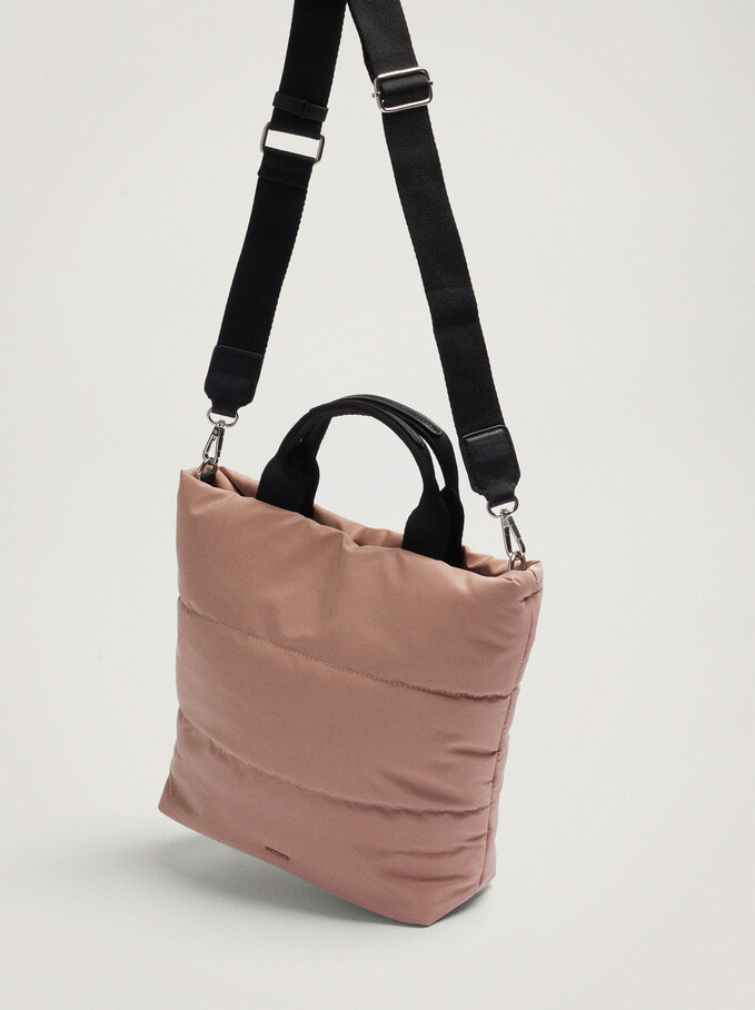 Nylon Shoulder Bag, Pink, hi-res