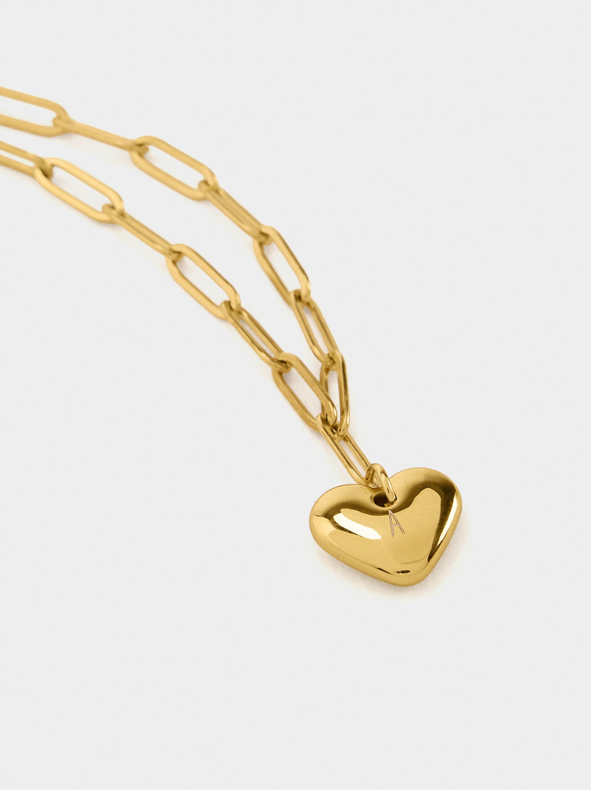 Bracelet of links with heart - stainless steel image number 2.0