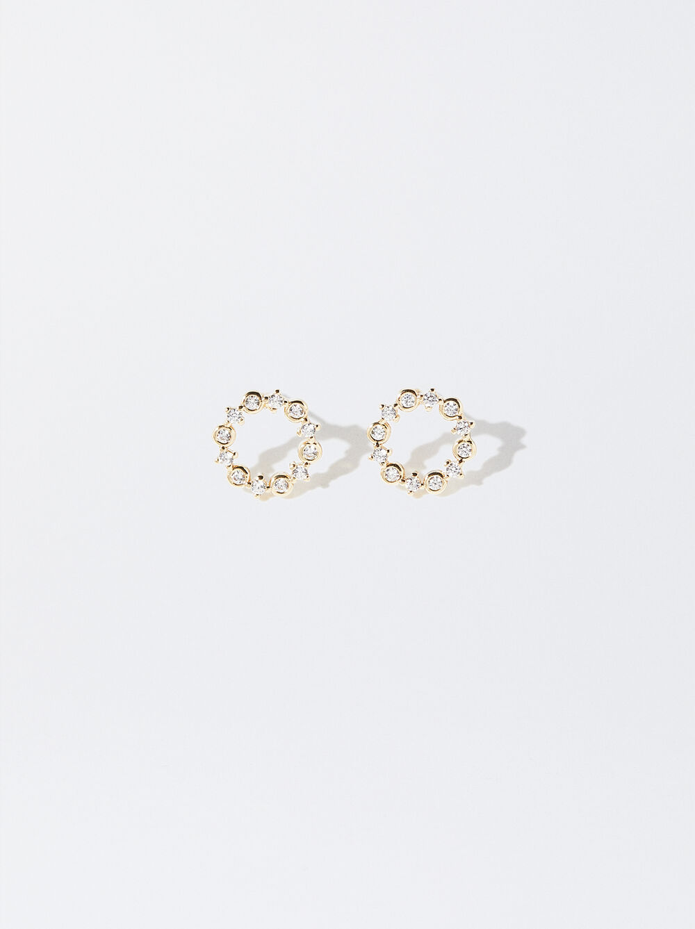 Gold-Toned Earrings With Cubic Zirconia