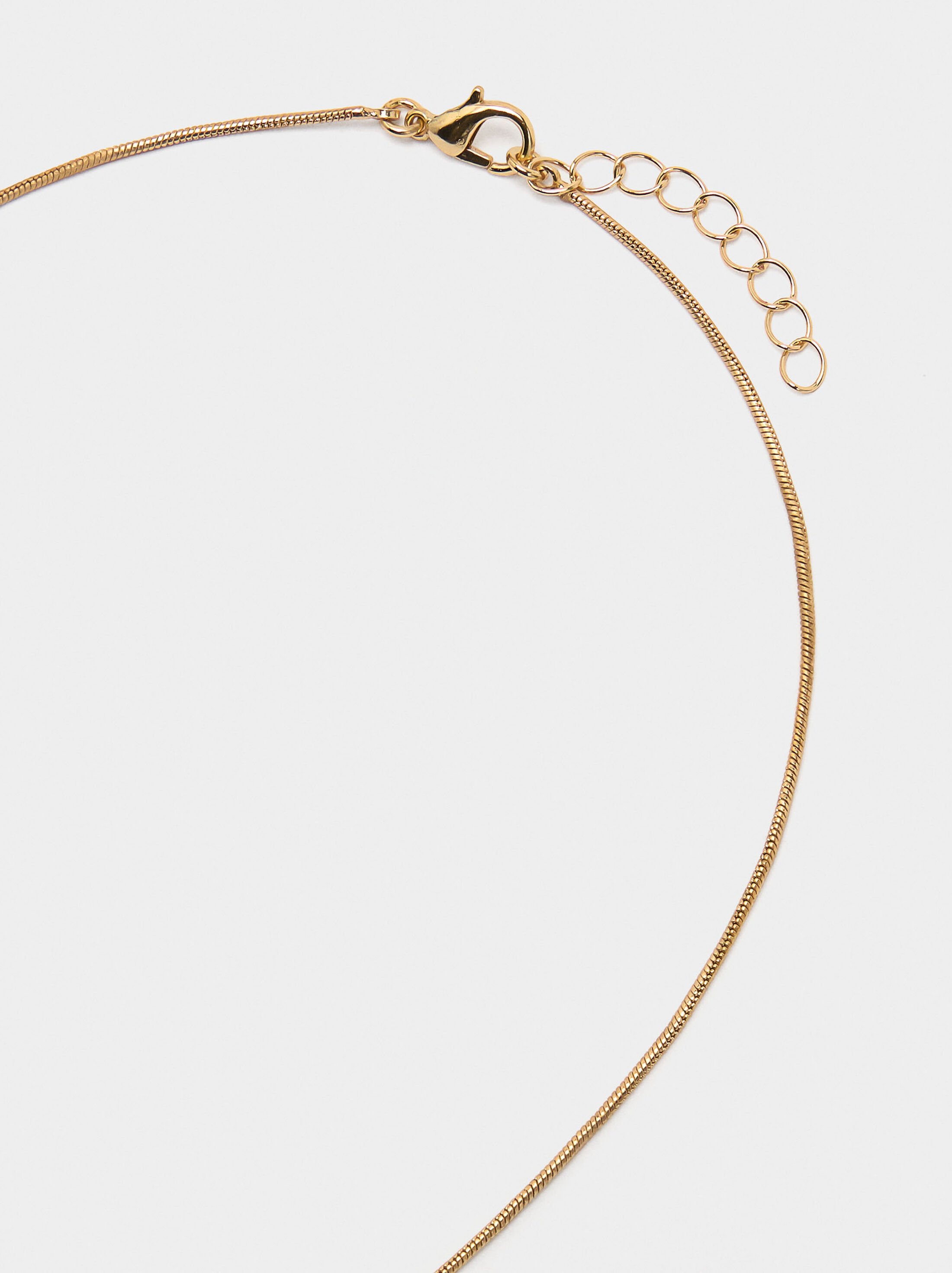 Long necklace squares with zirconias image number 2.0