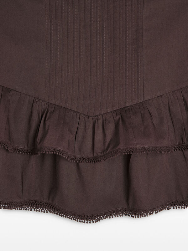 100% cotton skirt with ruffles