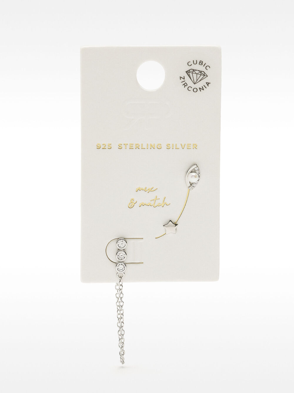 Conjunt d’arracades amb zircons i perla d’aigua dolça – plata de llei 925"