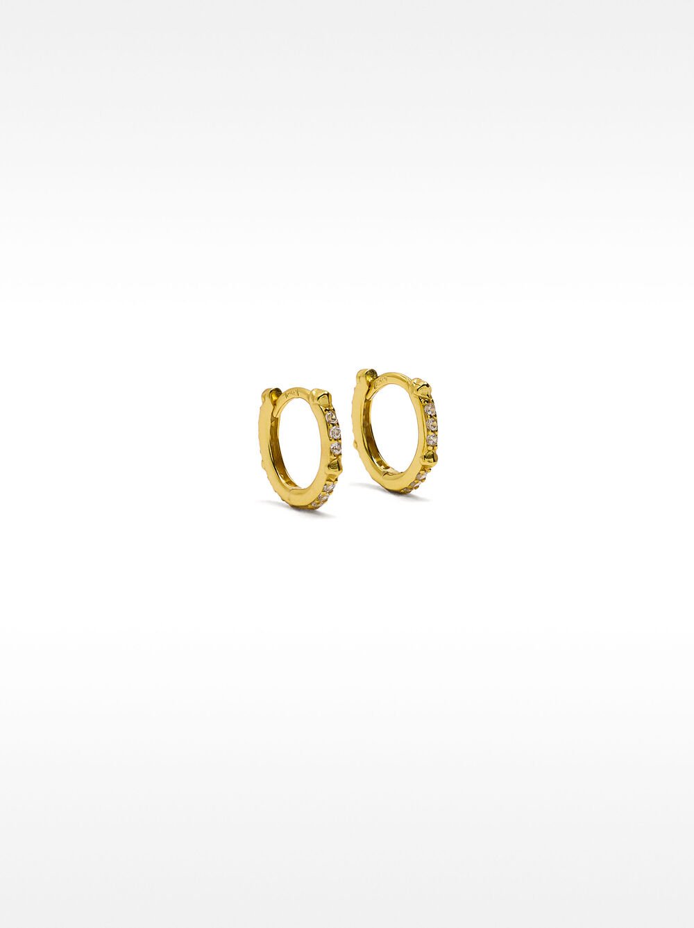 Hoop earrings with zirconia - 925 sterling silver