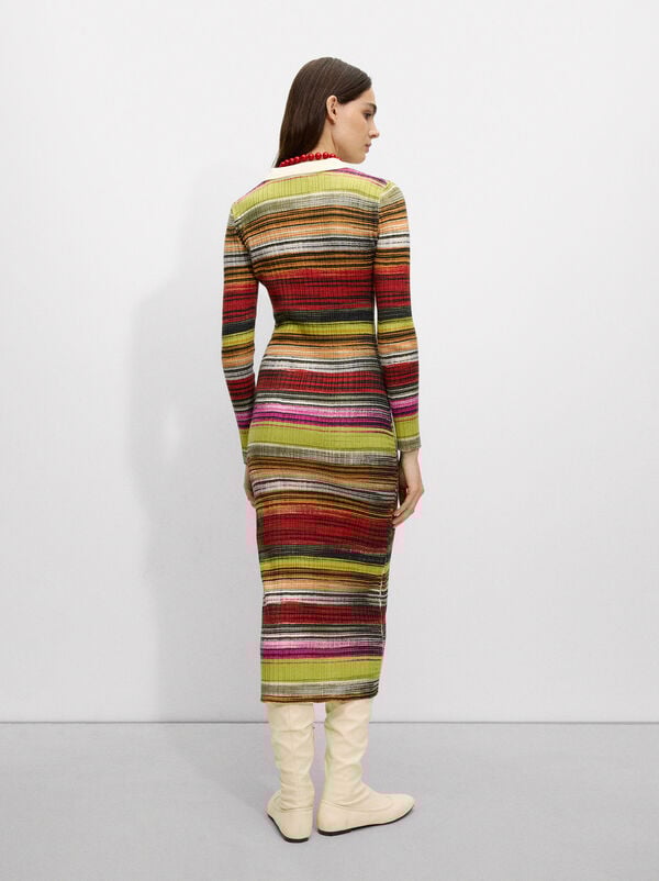 Knit striped dress