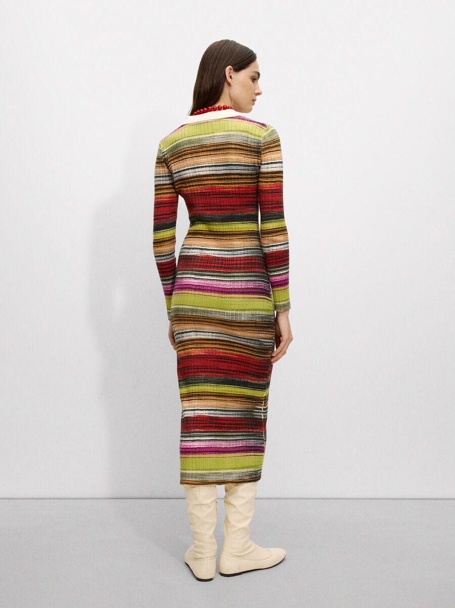 Knit striped dress