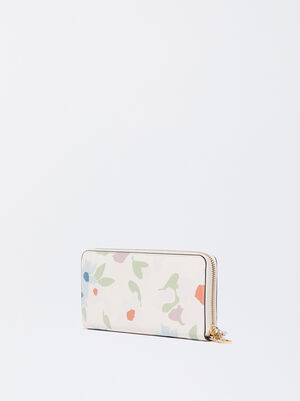 Floral Print Purse With Zip image number 1.0