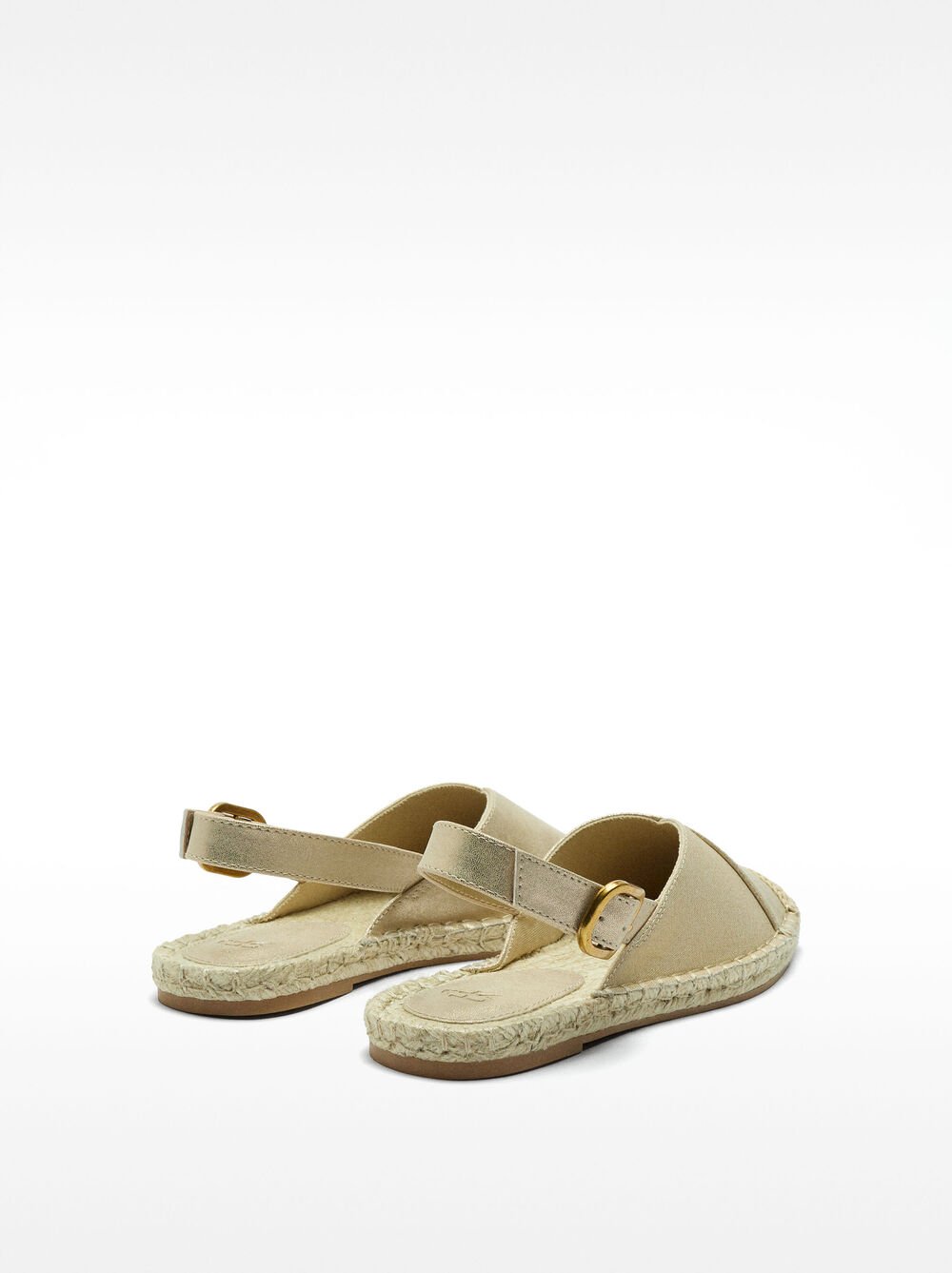 Metallic espadrilles with buckle