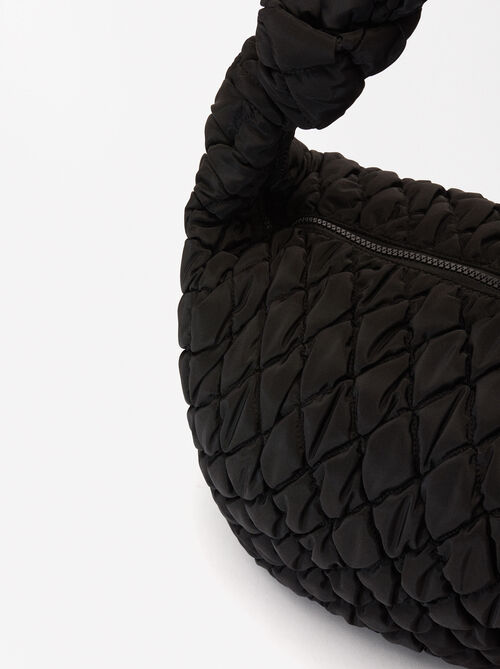 Quilted Nylon Shoulder Bag L