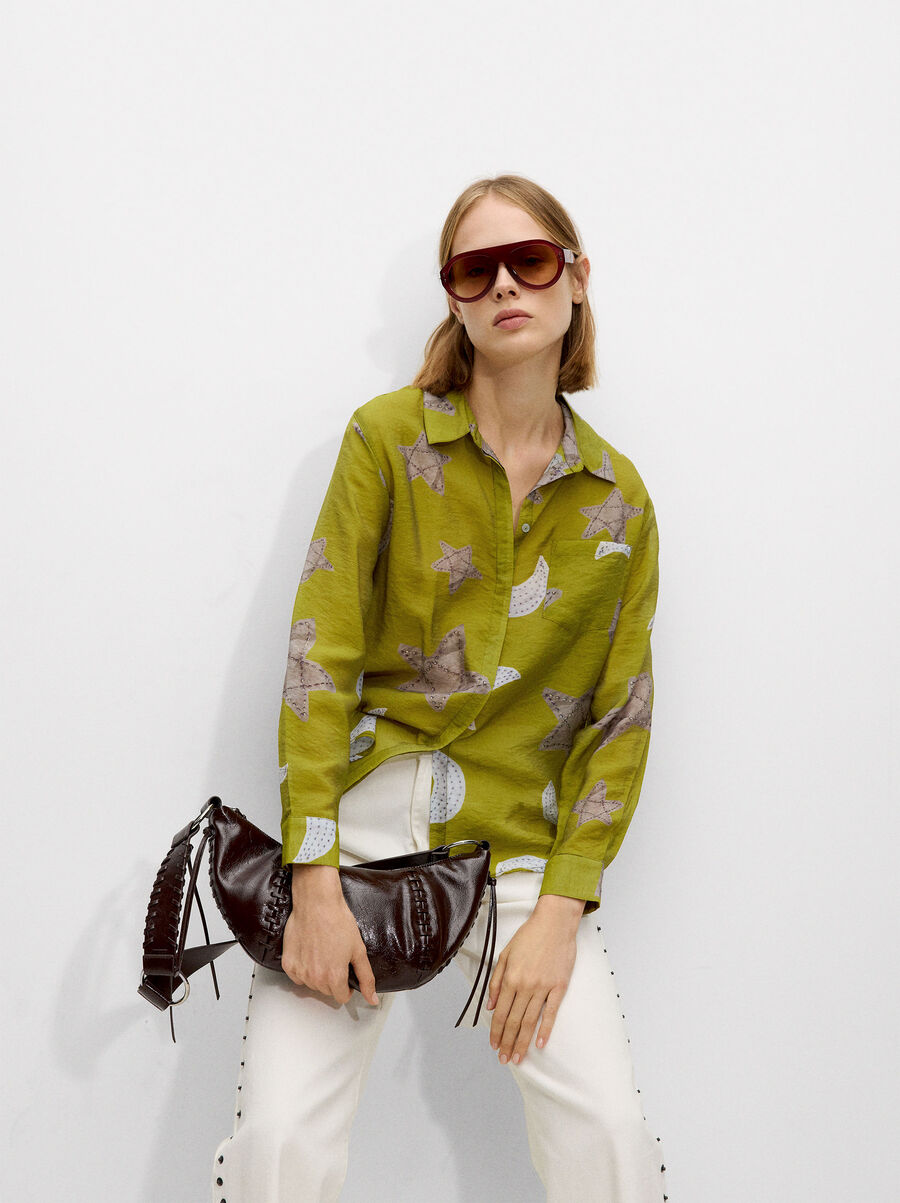 Printed shirt with moons and stars