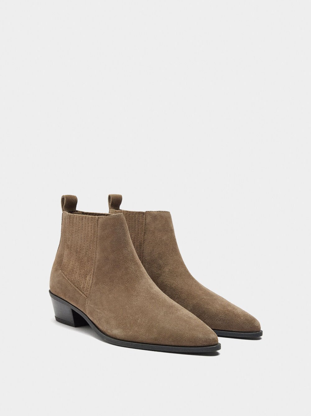 Bottines en cuir à talons