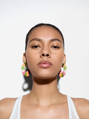 Multicolored Bead Earrings image number 0.0