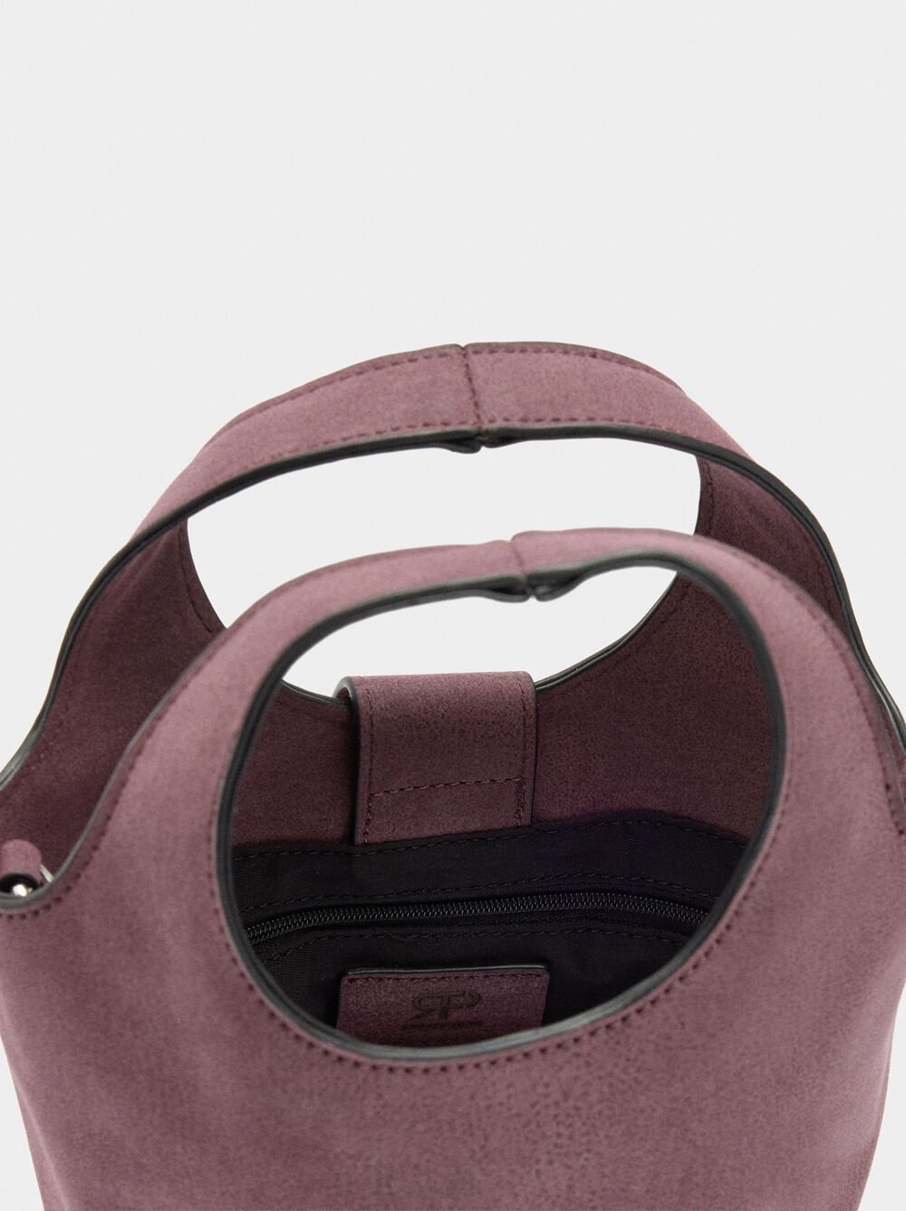 Leather-effect bucket bag