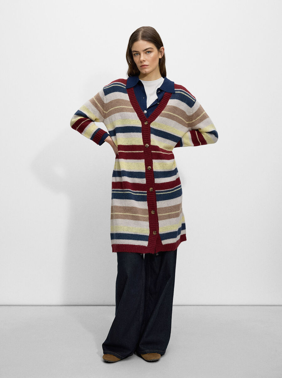 Striped knit sweater